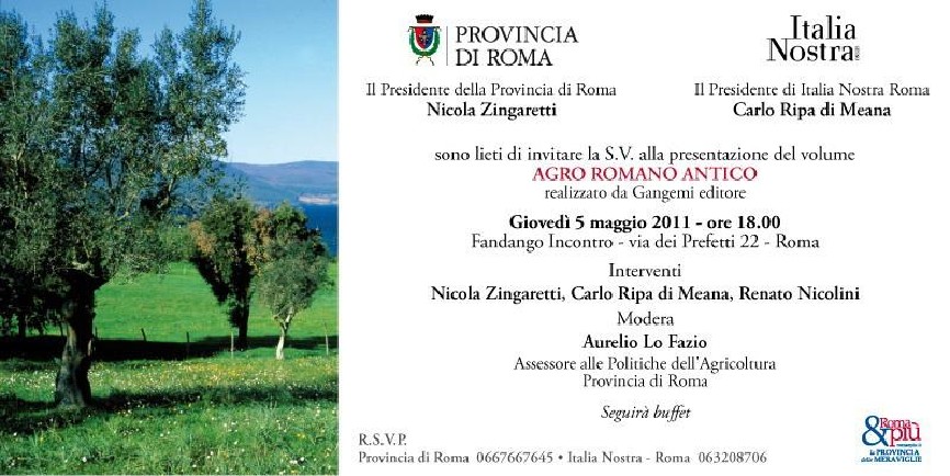 Presentazione del volume  Agro Romano antico
